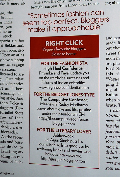 vogue india june press