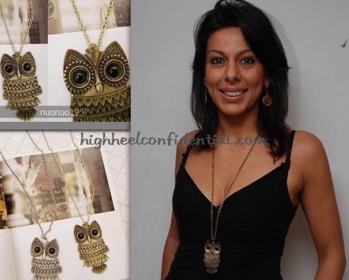 pooja-bedi-forever-21-owl-necklace