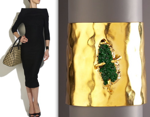 lust-list-august-09-victoria-beckham-collection-dress-gold-stone-cuff