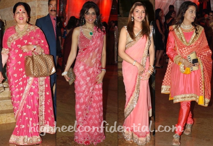 sunanda-shetty-queenie-dhody-narmada-ahuja-juhi-chawla-shilpa-shetty-wedding-reception