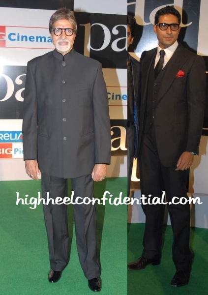 amitabh-abhishek-paa-premiere