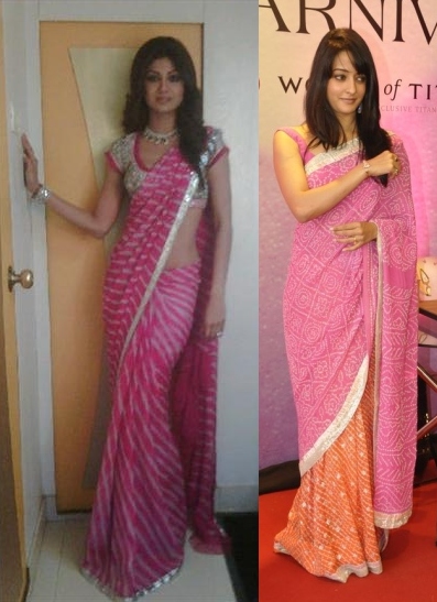 shilpa-raima-pink-tie-dye-saris-1