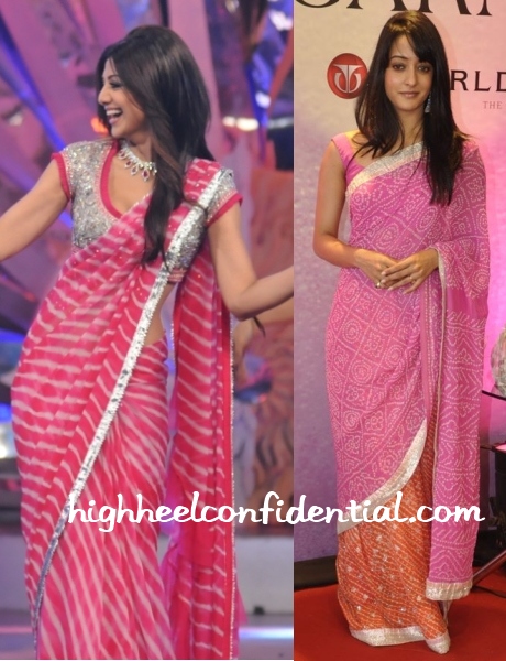 shilpa-raima-pink-tie-dye-saris