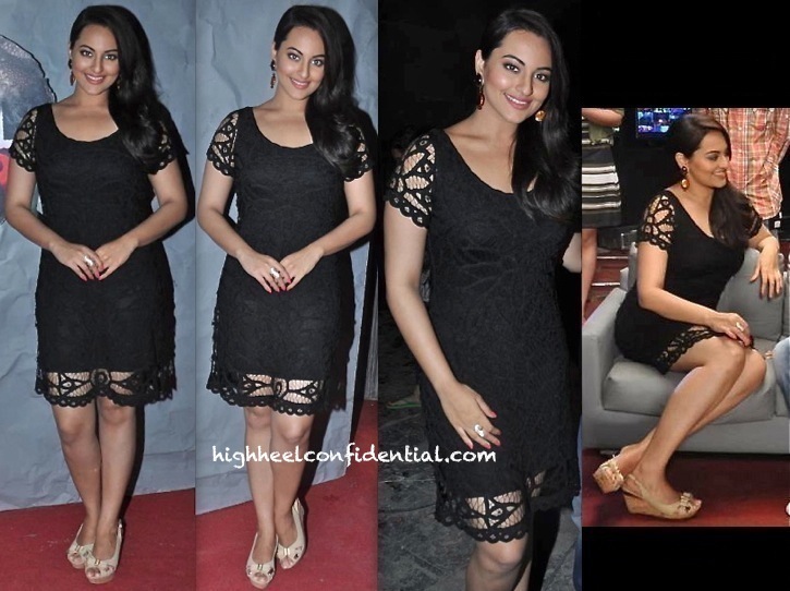 Sonakshi Sinha In Marc Cain Promotes Lootera On Emotional Atyachaar Sets