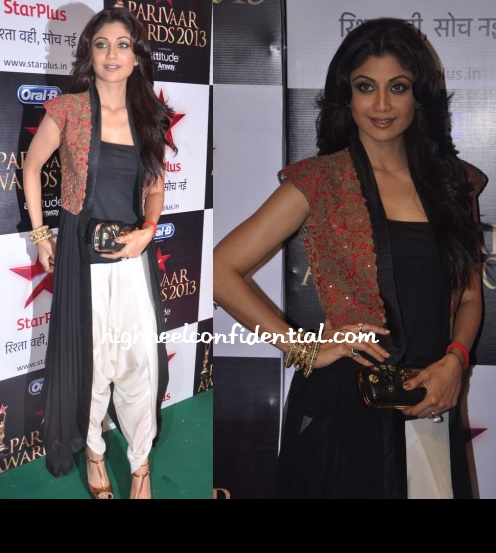 shilpa-shetty-star-pariwar-awards-2013-anamika-khanna-1