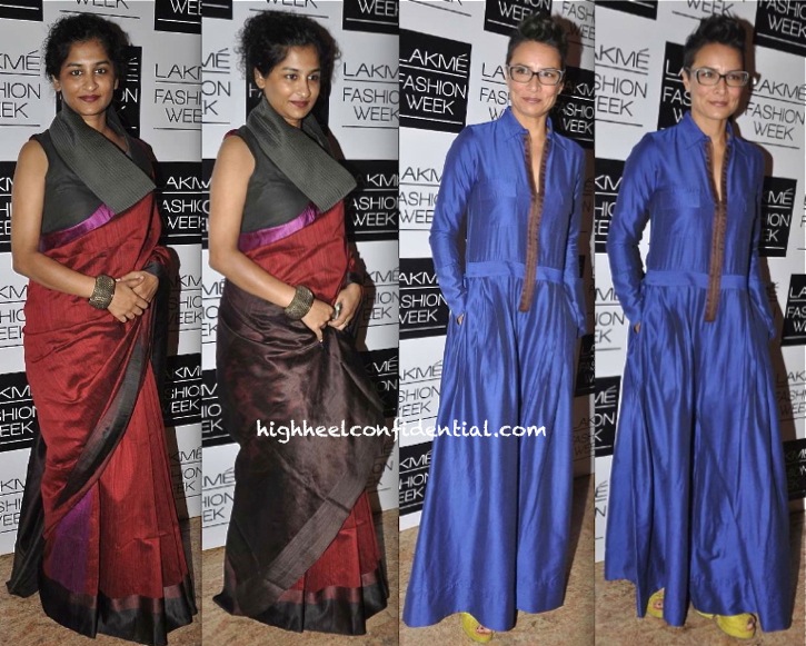 Adhuna Akhtar And Gauri Shinde In Payal Khandwala At Lakme Fashion Week