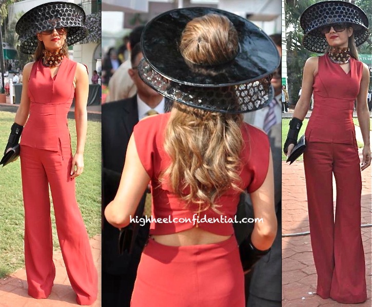 roland mouret red jumpsuit