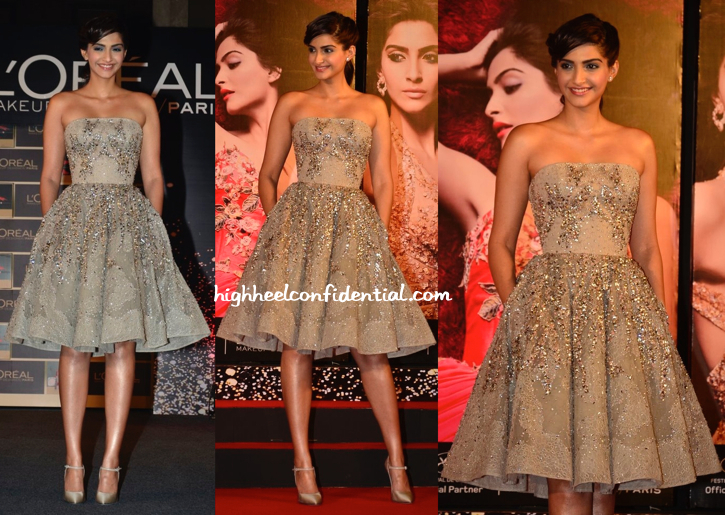 Rsultat de recherche d'images pour "Sonam Kapoor At L'oreal Event In Elie saab"