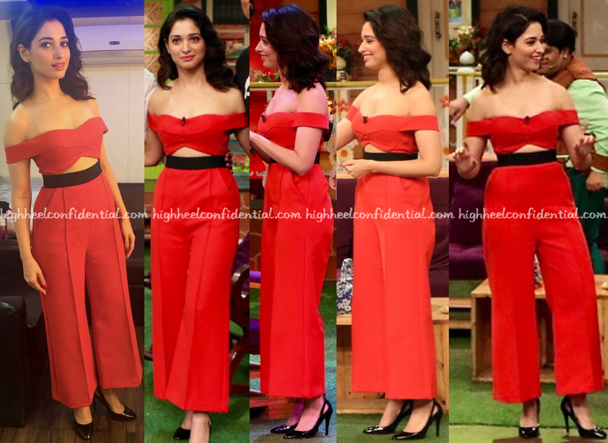 self portrait red jumpsuit