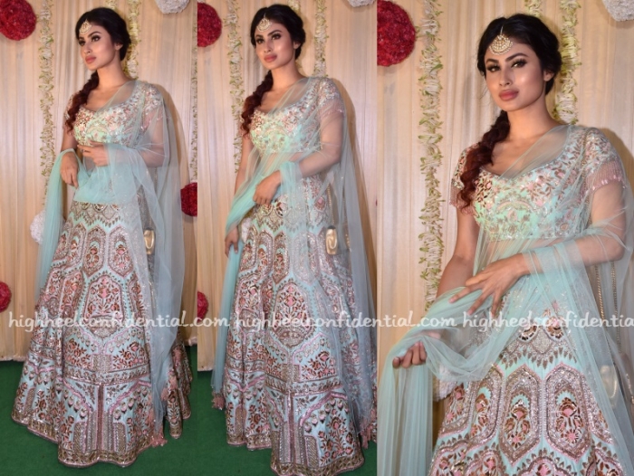 mouni roy manish malhotra saree