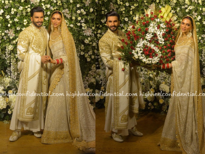 Ranveer Singh holds wife Deepika Padukone's heels at a wedding