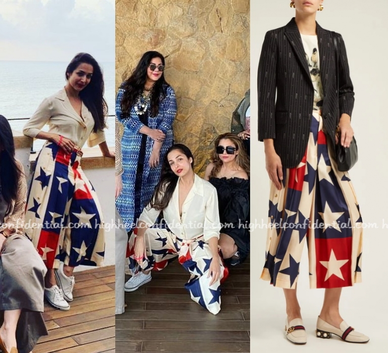 malaika-arora-gucci-star-pants-quarantine - High Heel Confidential