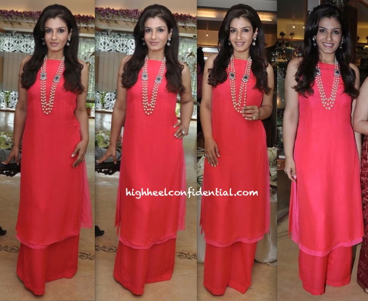In Anita Dongre- Raveena Tandon At Hers and Roopa Vohra's Jewelry Collection Launch-1