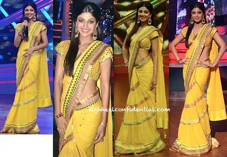 Shilpa Shetty In Surily Goel On Nach Baliye Sets-1