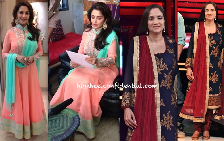In SVA By Sonam & Paras Modi- Madhuri Dixit For 'Dedh Ishqiya' Promotions And Anupama Chopra On 'The Front Row'