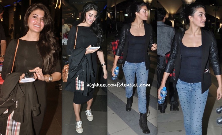 Jacqueline Fernandez Photographed At The Mumbai Airport