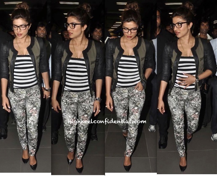 Priyanka Chopra Spotted At The Airport Wearing Guess