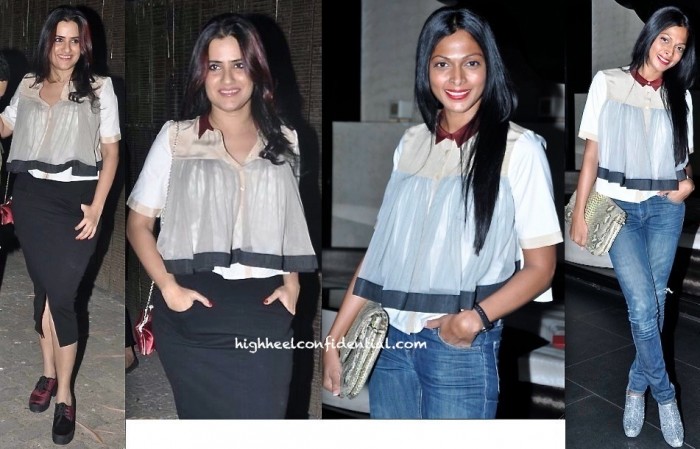 Sona Mohapatra In Bodice By Ruchika Sachdeva  At 'One By Two' Screening (Also Seen On Nima Manuel)