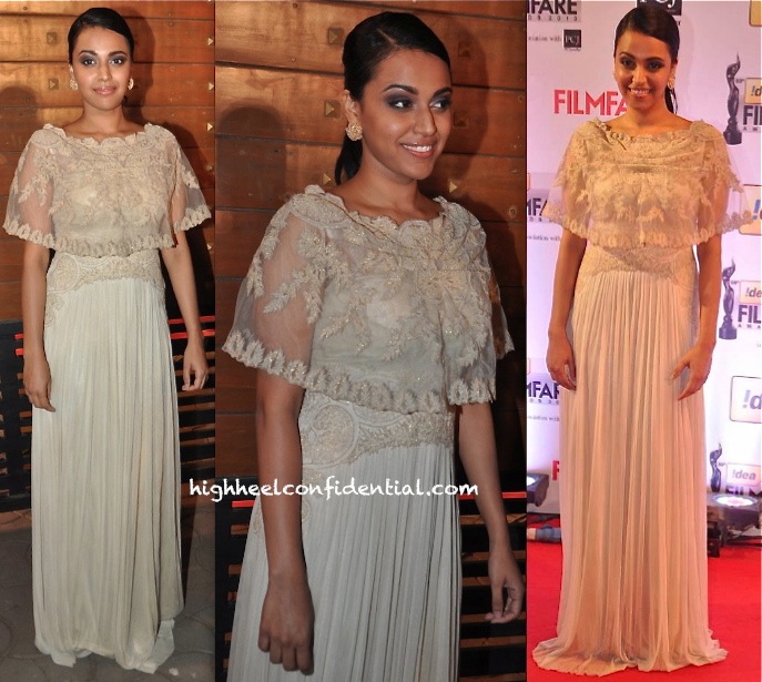 filmfare awards 2014-swara bhaskar-geisha designs