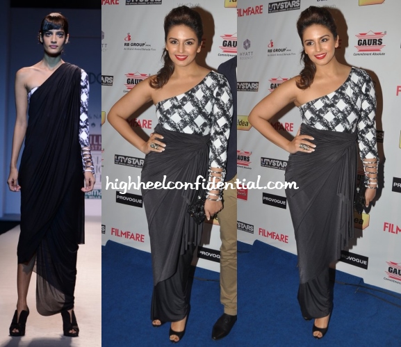 huma-qureshi-shivan-narresh-filmfare-nominations-bash-2014