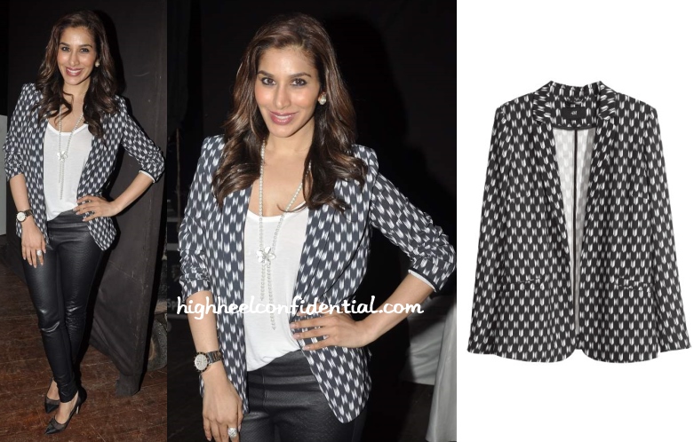 sophie-choudry-hm-printed-blazer-weird-ass-pyjama