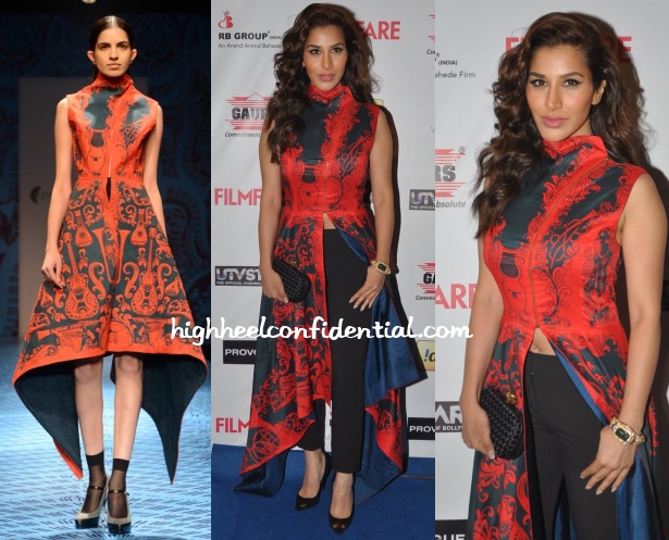 sophie-choudry-pankaj-nidhi-filmfare-nominations-party-2014