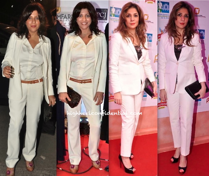 zoya akhtar at filmfare awards 2014 and haseena jethmalani at kingfisher event