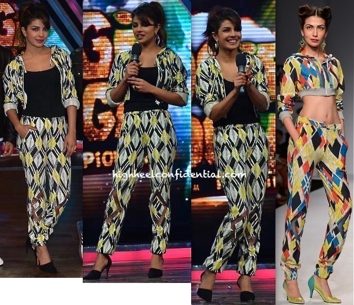 Priyanka Chopra In Surendri On Sets Of 'Boogie Woogie' For 'Gunday' Promotions-1