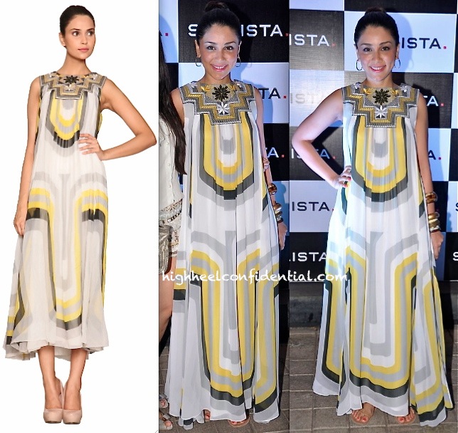 Amrita Puri In Label Ritu Kumar At The Stylista Party