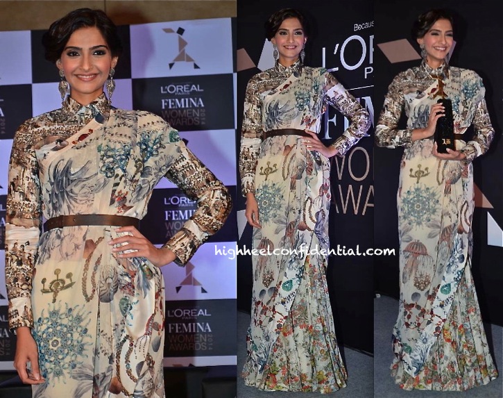 Sonam Kapoor In Anamika Khanna At L'Oreal Event-2