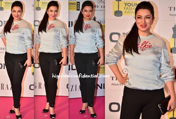 Tisca Chopra In Huemn At Grazia Young Fashion Awards 2014