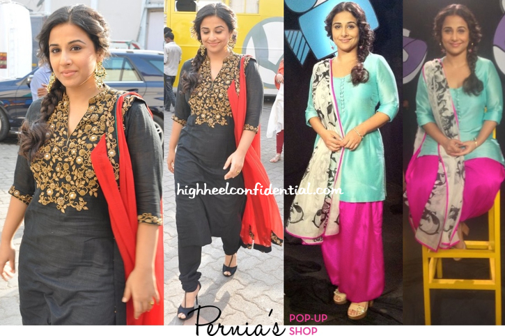 Vidya Balan On 'The Front Row' Sets In Tisha Saksena And In Payal Singhal On 'Captain Tiao' Sets