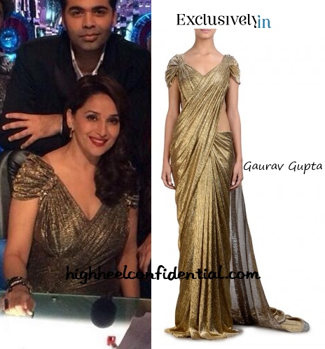 madhuri-dixit-gaurav-gupta-jhalak-dikhhla-jaa-gold-gown