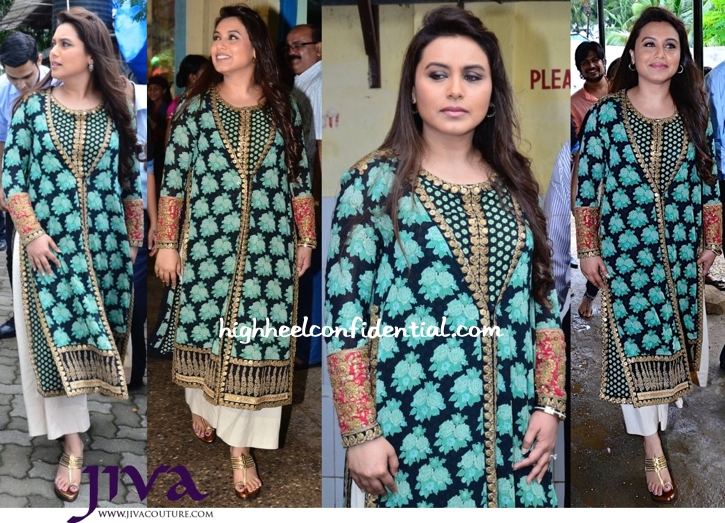Rani Mukherjee Wears Sabyasachi To 'Mardaani' Promotions-1