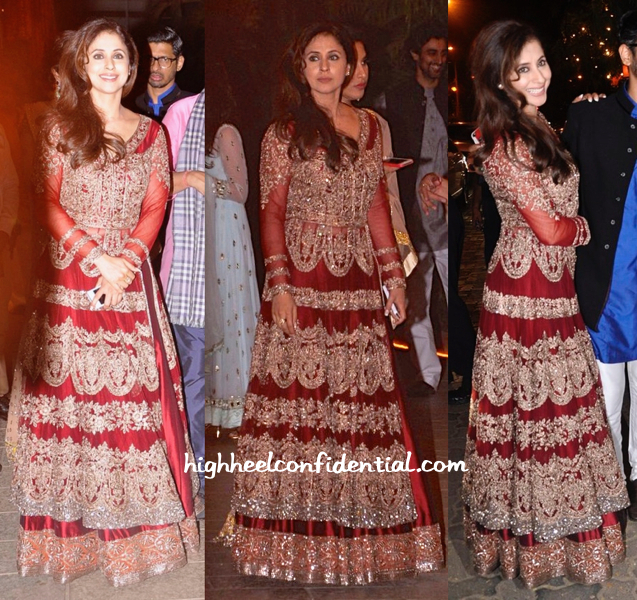 Urmila Matondkar Wears Manish Malhotra To The Bachchans’ Diwali Bash