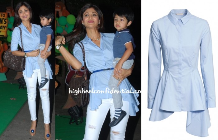 shilpa-shetty-hm-shirt-asymmetric-birthday-bash