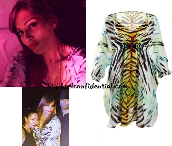 bipasha-basu-goa-nye-turquoise-gold-dress-stripes