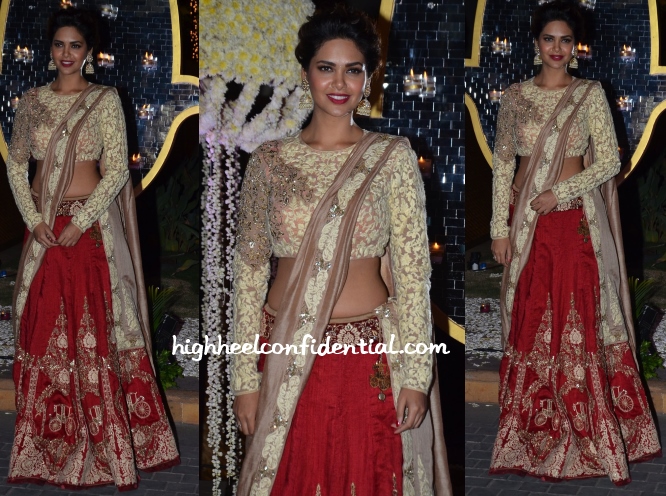 esha-gupta-anju-modi-riddhi-siddhi-wedding-reception