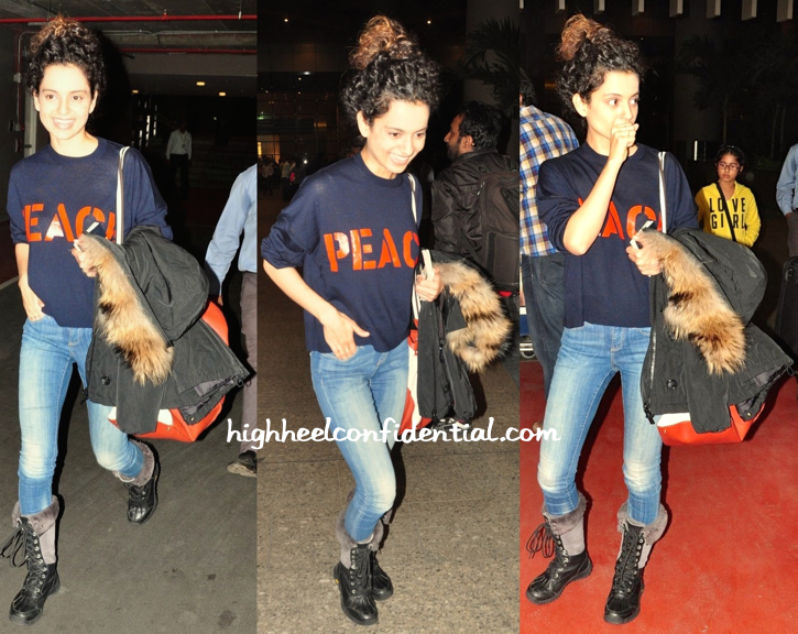 kangana ranaut photographed at the airport