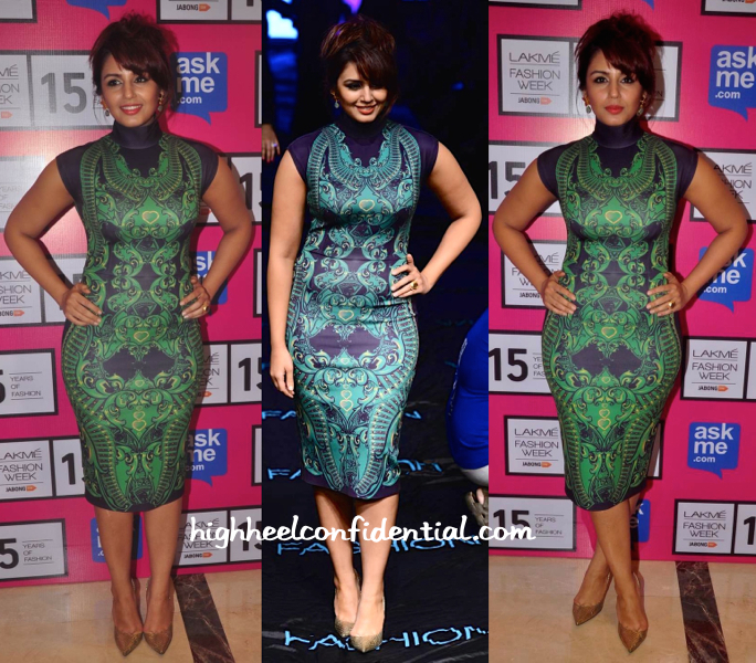 Huma Qureshi In Pankaj And Nidhi At Lakme Fashion Week 2015-1