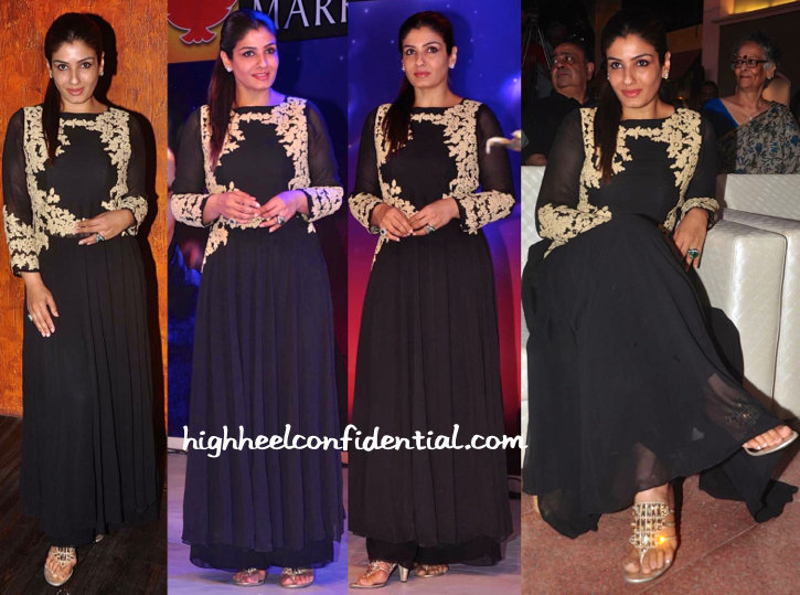 Raveena Tandon Inaugurates India Dance Week 2015 Wearing Ridhi Mehra