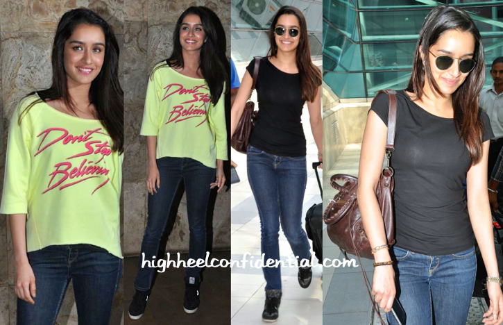 Shraddha Kapoor Photographed At The Airport And At ‘Margarita With A Straw ‘ Screening