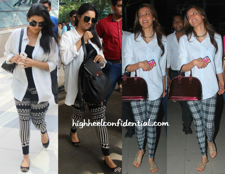 Asin And Kajal Agarwal Photographed At Mumbai Airport-2