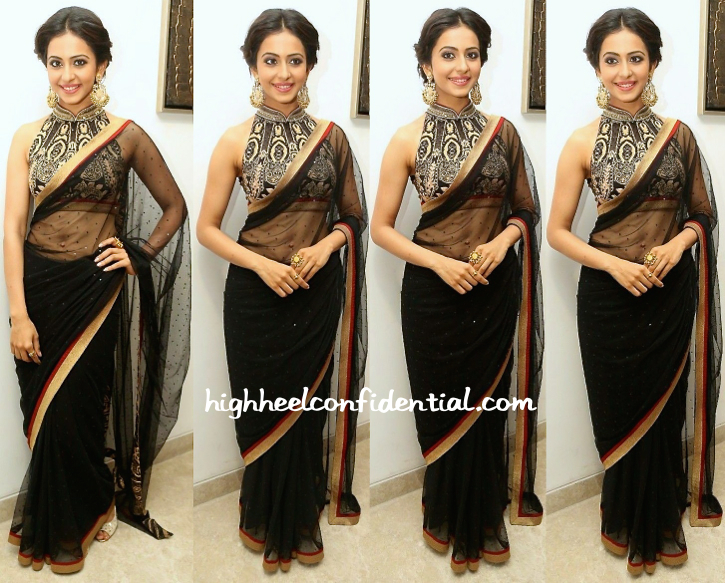 Rakul Preet In Ritu Kumar And Amrapali At 'Kick 2' Music Launch