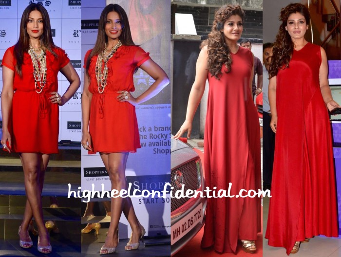 Bipasha Basu At Rocky S At Shoppers’ Stop Collection Launch And Raveena Tandon At PN Gadgil Online Store Launch-1