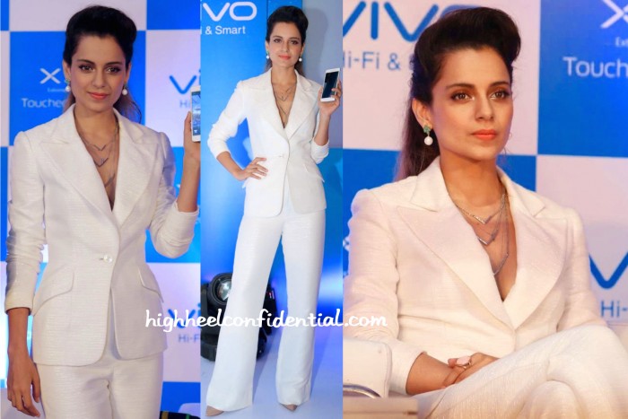 Kangana Ranaut In Theia Couture And Isharya At Vivo X5 Launch-1