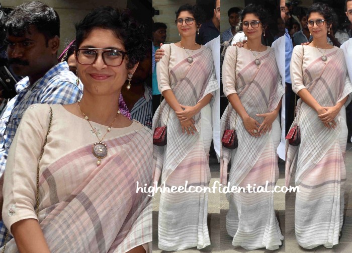 Kiran Rao Wears An Eka Sari As She And Aamir Khan Greet The Media On Eid-2