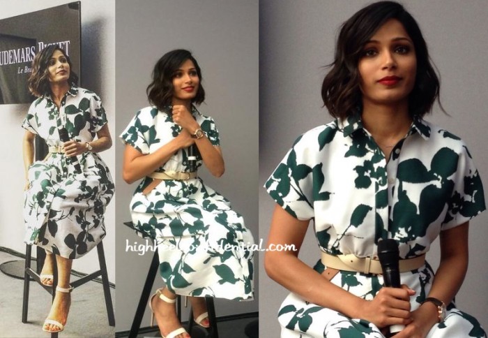 freida-pinto-kate-spade-audimars-piguet-press-meet