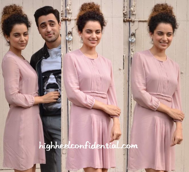 Kangana Ranaut In Burberry And Louis Vuitton At Katti Batti Promotions-1