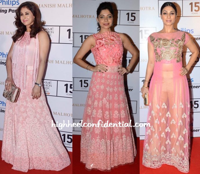 Urmila Matondkar, Kanika Kapoor And Tanishaa Mukerji At Manish Malhotra Show At Lakme Fashion Week Winter:Festive 2015-2